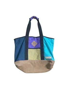 Japanese everyday Color block Columbia tote bag